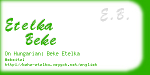 etelka beke business card